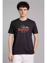 Wanderlust - Sukhiaatma Unisex Graphic Printed Charcoal Grey T-shirt
